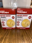 (2)HYPER Tough Keyed Entry Deadbolts Polished Brass. Fixed Price $24.97.