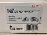 Tell RL100821 Bright Brass Deadbolt And Entry Door Knob 1-3/4 In.. Fixed Price $24.43.