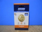 Schlage Double Cylinder Deadbolt Bright Brass Finish B62N 505 Keyed Sides. Fixed Price $23.99.