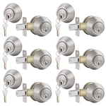 Gobrico Keyed Alike Double Cylinder Deadbolts Combo Door Locks Satin Nicke.... Fixed Price $109.58.