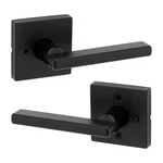 Kwikset Halifax Square Matte Black Privacy Bed/bath Door Handle With Lock. Fixed Price $25.49.