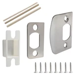 2SETS Door Lock Strike Plate Stainless Steel Latch Satin Nickel. Fixed Price $13.75.