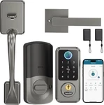 Keyless Entry Smart Lock Set Electronic Deadbolt With Handle, Keypad Door. Fixed Price $151.99.
