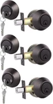 Gobrico 3 Keyed Alike Double Cylinder Deadbolts, Pack, Oil Rubbed Bronze. Fixed Price $64.70.