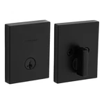 Kwikset San Clemente Deadbolt Lock, Matte Black Rectangle Exterior Keyed Fron.... Fixed Price $72.82.