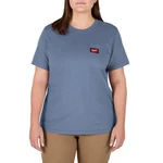 Milwaukee Womens Gridironpocket T-shirt, Short Sleeve, Blue Small. Fixed Price $24.99.
