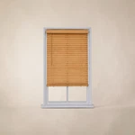 Home Basics Cordless 2-INCH Embossed Faux Wood Blind Distressed Brown.. Fixed Price $90.00.