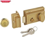 Night Latch Deadbolt Rim Lock,antique Locks With Keys For Front Door,gold Finish. Fixed Price $36.71.