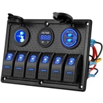 Kohree 6 Gang Marine Boat Rocker Switch Panel Waterproof + Usb 12 Volt. Fixed Price $46.15.