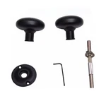 A29 Porcelain Rim Lock Door Set 1/4" Diameter Black Knob.. Fixed Price $41.53.