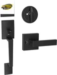 Front Door Lock Set Black Handle With Deadbolt Lever Exterior. Fixed Price $54.48.