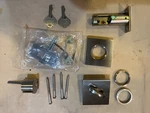 Emtek Square Keyed Deadbolt - Satin Nickel 8469US15. Fixed Price $55.00.