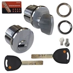 New Mortise Cylinder Set 1" Solid Brass 2 Dimple Keys (keyed+t-turn) By Ri-key. Fixed Price $31.63.