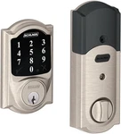 Schlage BE468ZP 619 Connect Camelot Touchscreen Deadbolt, Satin Nickel. Fixed Price $174.79.