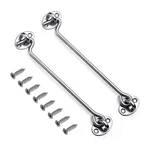 2 Pack 10 Inch Hook And Eye Latch, Heavy Duty Stainless Steel Barn Door Lock .... Fixed Price $19.86.
