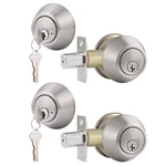 Gobrico Keyed Alike Double Cylinder Deadbolts Door Locks Satin Nickel Keyd Bo.... Fixed Price $51.93.