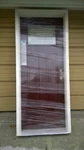 New: Therma-tru Home 32"X80" Fiberglass Exterior Door & Wood Frame (burgundy). Fixed Price $1399.99.