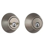 Defiant Satin Nickel Double Cylinder Deadbolt. Fixed Price $12.99.
