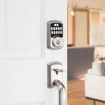Kwikset Aura Electronic Bluetooth Keypad Lock Satin Nickel Smartkey 99420. Fixed Price $80.00.
