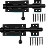 Slide Bolt Gate Latch, 6.3 Inch Heavy Duty Solid 2 Pack & Black. Fixed Price $26.84.