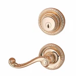 Door Lock Bright Solid Brass Roped Lever Handles Set Renovators Supply. Fixed Price $135.99.