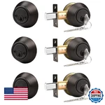 Probrico 3 Pack Oil Rubbed Bronze Double Cylinder Deadbolt Lock Keyed Both Sides. Fixed Price $77.57.