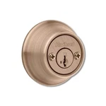 Kwikset Smartkey Security Antique Brass Metal Single Cylinder Deadbolt 96600-749. Fixed Price $27.99.