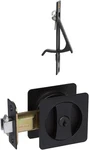 Delaney 370004 Black Contemporary Entrance Square Pocket Door Lock W/ Edge Pulls. Fixed Price $33.99.