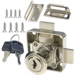 Cabinet Double Door Lock Drawer Safety Keyed Alike Silver. Fixed Price $20.12.