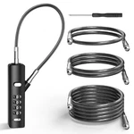 4-DIGIT Combination Lock With 3 Steel Cables 9/24/47 Secure Reset Onl.... Fixed Price $28.72.
