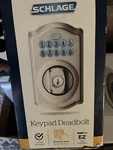 Schlage BE365 V 619 Camelot Keypad Deadbolt. Nickel Satin. Fixed Price $99.95.