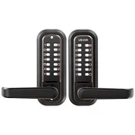 Mechanical Push-button Lock, Upgradable Code, Indoor/outdoor, Bronze Finish. Fixed Price $75.43.