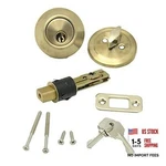 Ap Products 013-222 Dead Bolt Lock Set, 1" Throw Polished Brass. Fixed Price $27.18.
