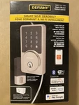 Defiant Smart Wifi Deadbolt Satin Nickel Brand New Factory Sealed. Fixed Price $72.36.