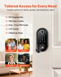 Fingerprint Door Lock, Matte Black. Fixed Price $61.69.