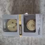 Defiant Single Cylinder Deadbolt Polished Brass 1008974325. Fixed Price $5.99.