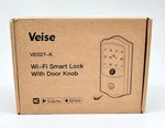 Smart Lock With Door Knob Veise Battery Operated W/ Wifi Model VE027-K. Fixed Price $50.00.