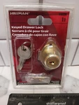 Hillman Hardware Essentials - Keyed Drawer Lock 852236 Brass Finish Ships Free!. Fixed Price $9.99.