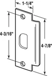 Prime-line 4.875 In. H X 2 Brass-plated Steel Replacement Lip Strike. Fixed Price $9.39.