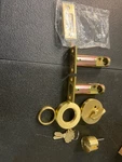 Emtek 8423US4 Single Cylinder Modern Disc Deadbolt - Satin Brass. Fixed Price $86.99.