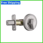 Elegant Satin Nickel Single-sided Deadbolt With Turn-button 2-3/8" Backset. Fixed Price $28.99.