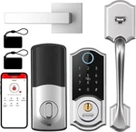 Smonet A1-SBF2H-S Smart Front Door Lock Set Keyless Entry Digital Keypad Silver. Fixed Price $119.99.