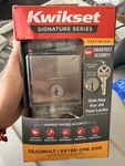 Kwikset Deadbolt Satin Nickel Metal Silver 258 Sqt 15 Smt Cp K4 V1. Fixed Price $20.00.