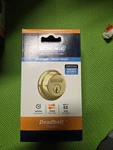 Schlage Bright Brass Zinc Double Cylinder Deadbolt B62N 505. Fixed Price $20.00.