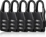 5 Packs Luggage 3 Digit Combinations Padlock, Black Small. Fixed Price $11.18.
