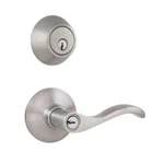 Defiant Naples Lever Single Cylinder Deadbolt Satin Nickel 1004100415. Fixed Price $14.95.