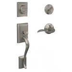 Schlage Addison Satin Nickel Single Cylinder Door Handleset With Accent. Fixed Price $90.00.