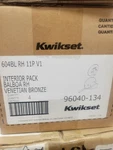 Kwikset Rh Interior Pack Venetian Bronze 604BL 11P V1 96040-134 Balboa. Fixed Price $29.99.
