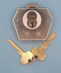 Nos/ob Olympus Sfic Drawer Rim Latch 725 W/1 Core & Keys 26D Satin Chrome. Fixed Price $50.00.