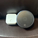 August Home Smart Lock Pro + Connect Hub Wi-fi Dark Grey. Fixed Price $49.99.